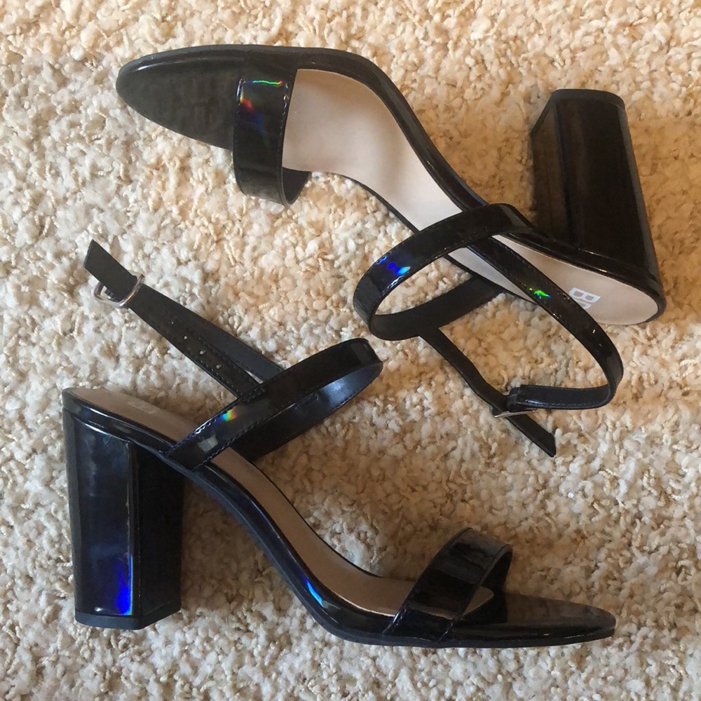 BP Black Iridescent Heels